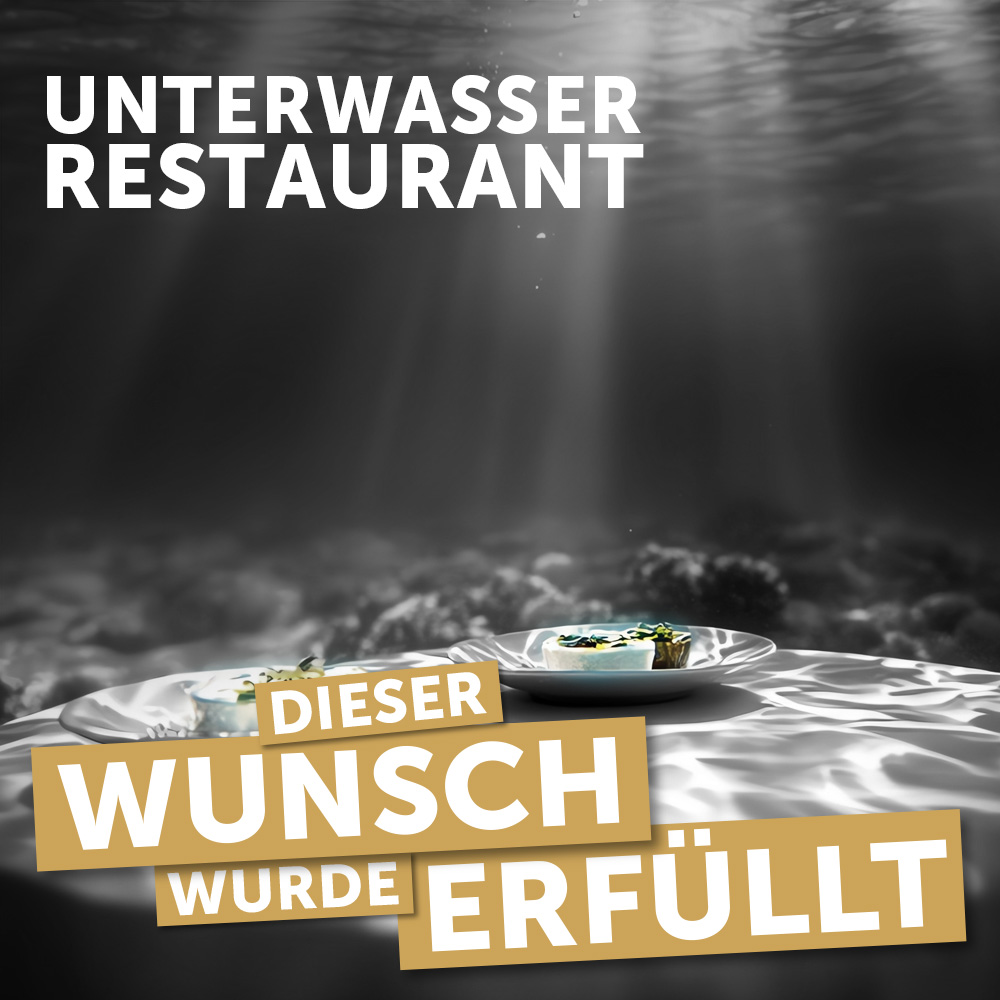 Unterwasser Dinner ERFÜLLT