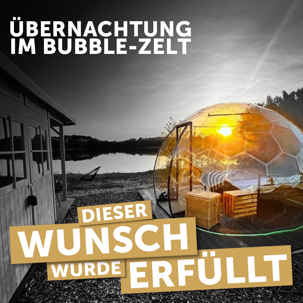 Bubblezelt ERFÜLLT